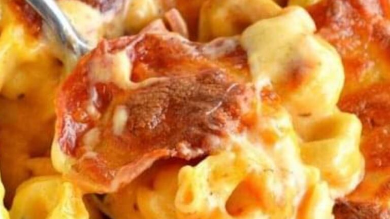 Cheese Tortellini Pepperoni Pizza Casserole Viral Recipes