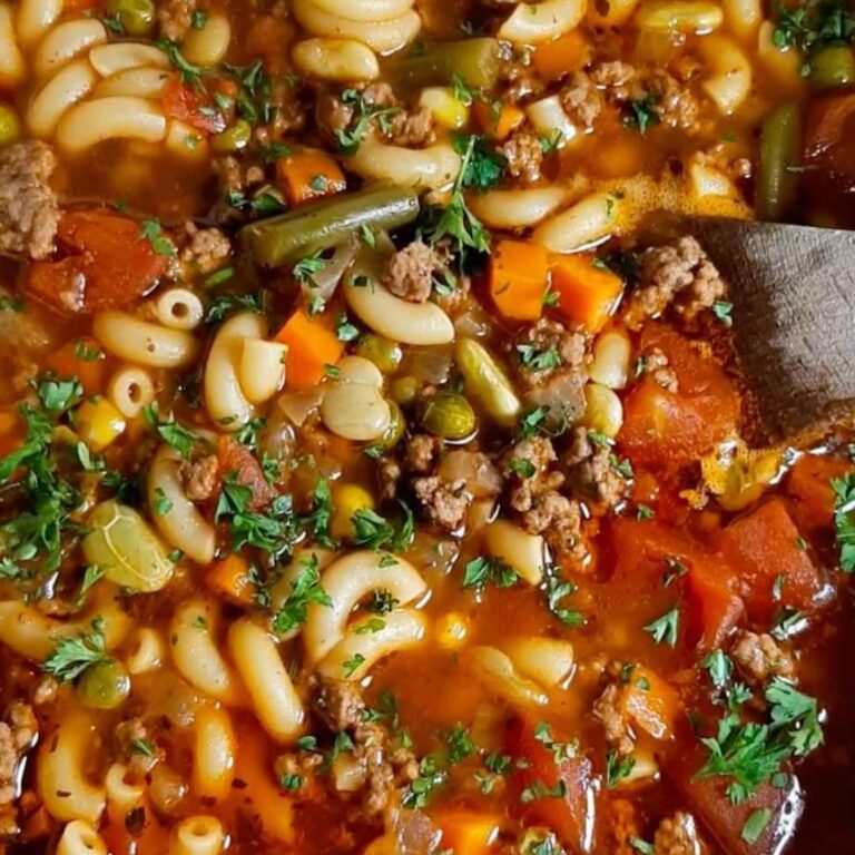 Beef and Macaroni Soup - Viral Recipes