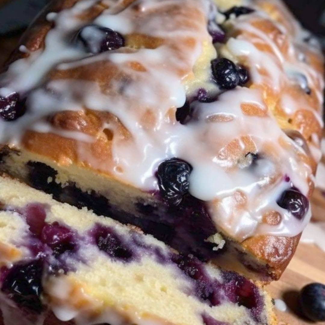 Lemon Blueberry Loaf with Lemon Glaze - Viral Recipes