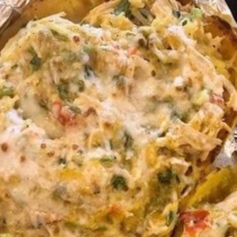 Green Chile Chicken Stuffed Spaghetti Squash Viral Recipes
