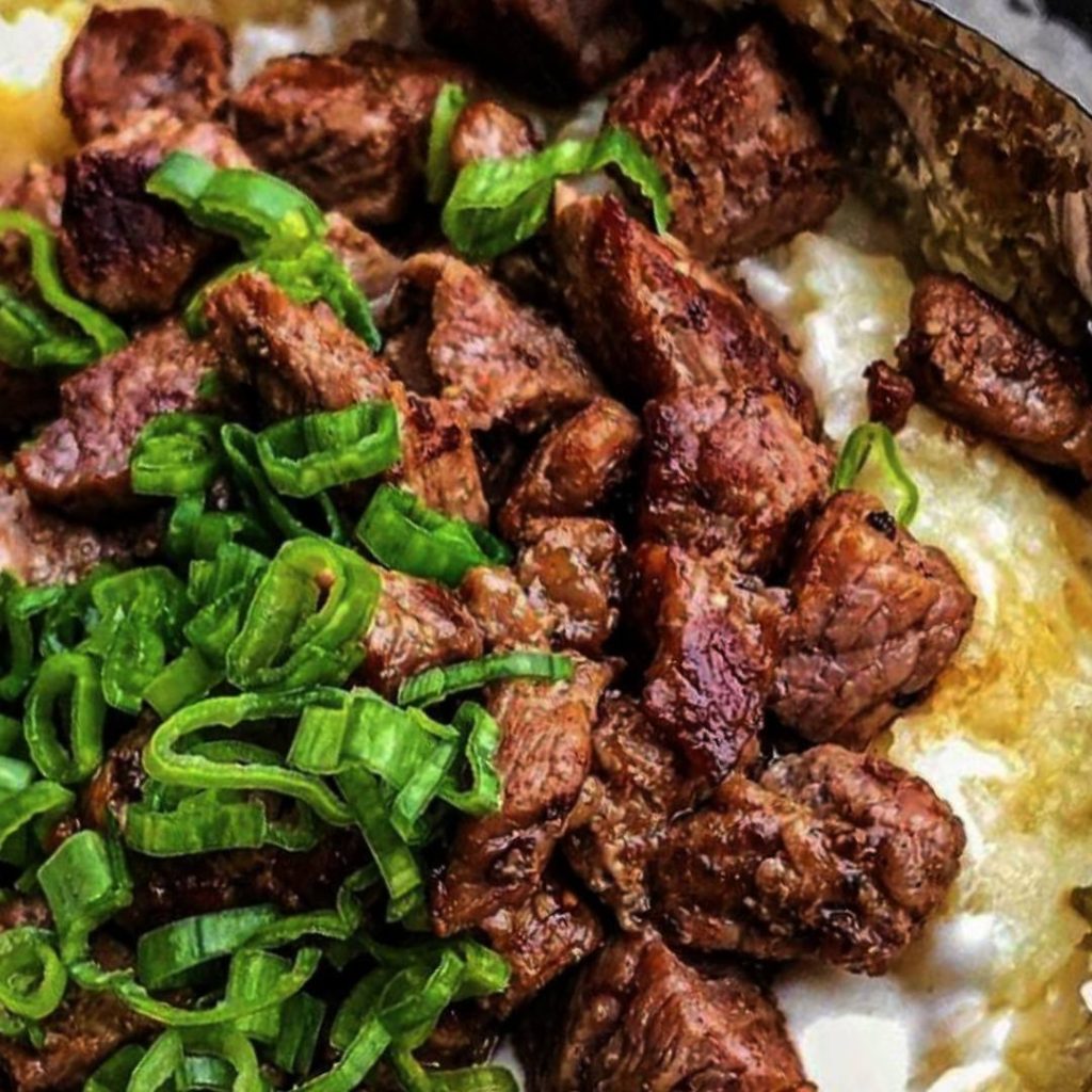 Loaded Baked Potato with Steak Bites Viral Recipes