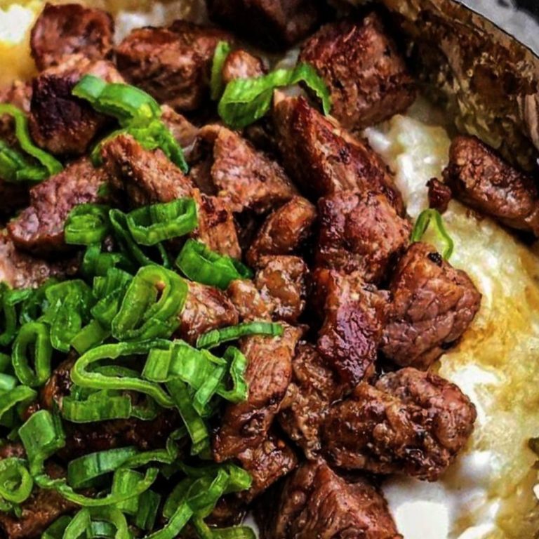 Loaded Baked Potato with Steak Bites Viral Recipes